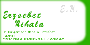 erzsebet mihala business card